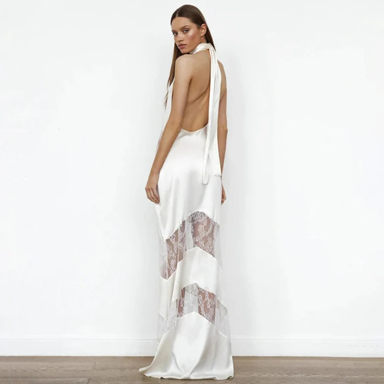 Santana See Through Halter Neck Dress