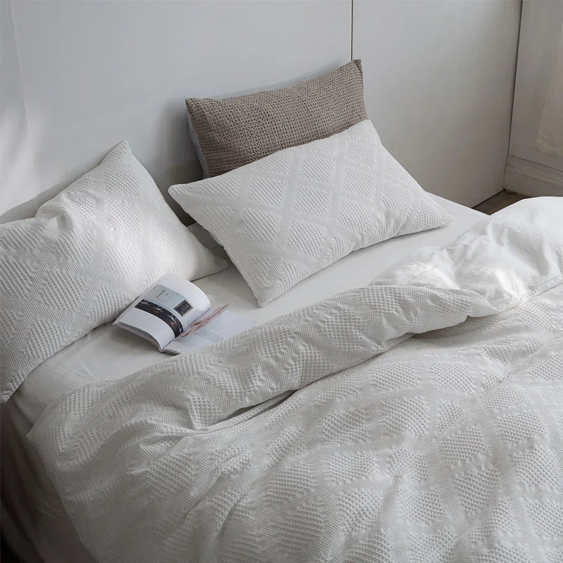 A-class Bedding, Klein Blue Cotton Four Piece Set, Pure Cotton Washed Cotton, Solid Color Bedding, Bedsheet
