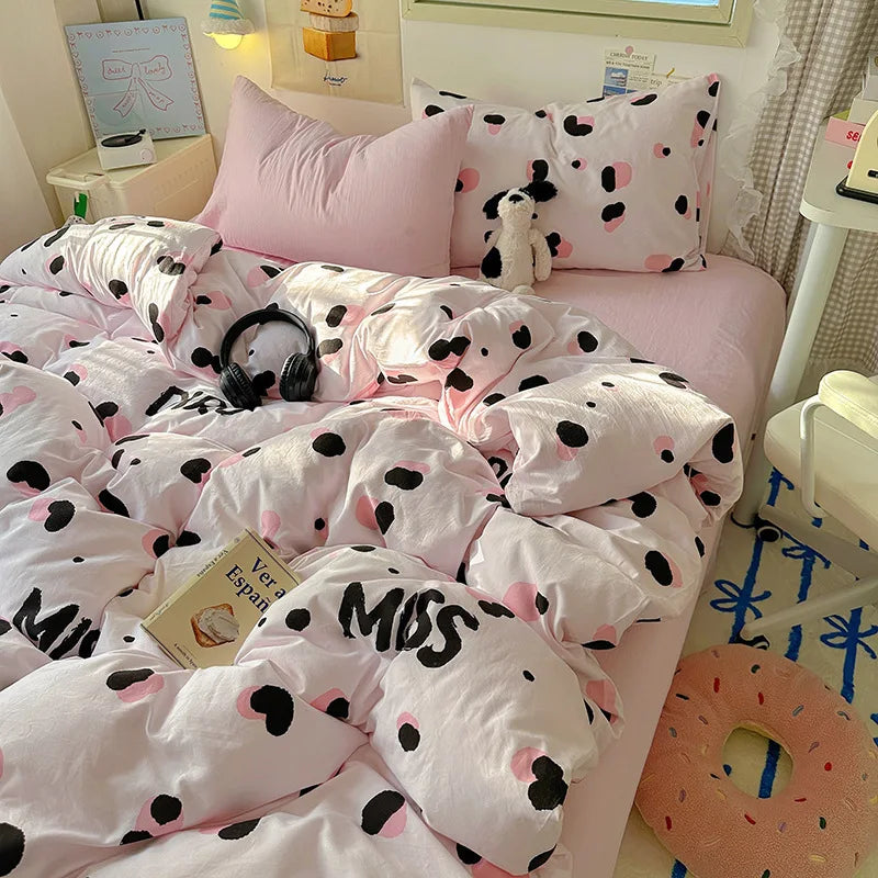 Korean Cute Girls Bedding Sets
