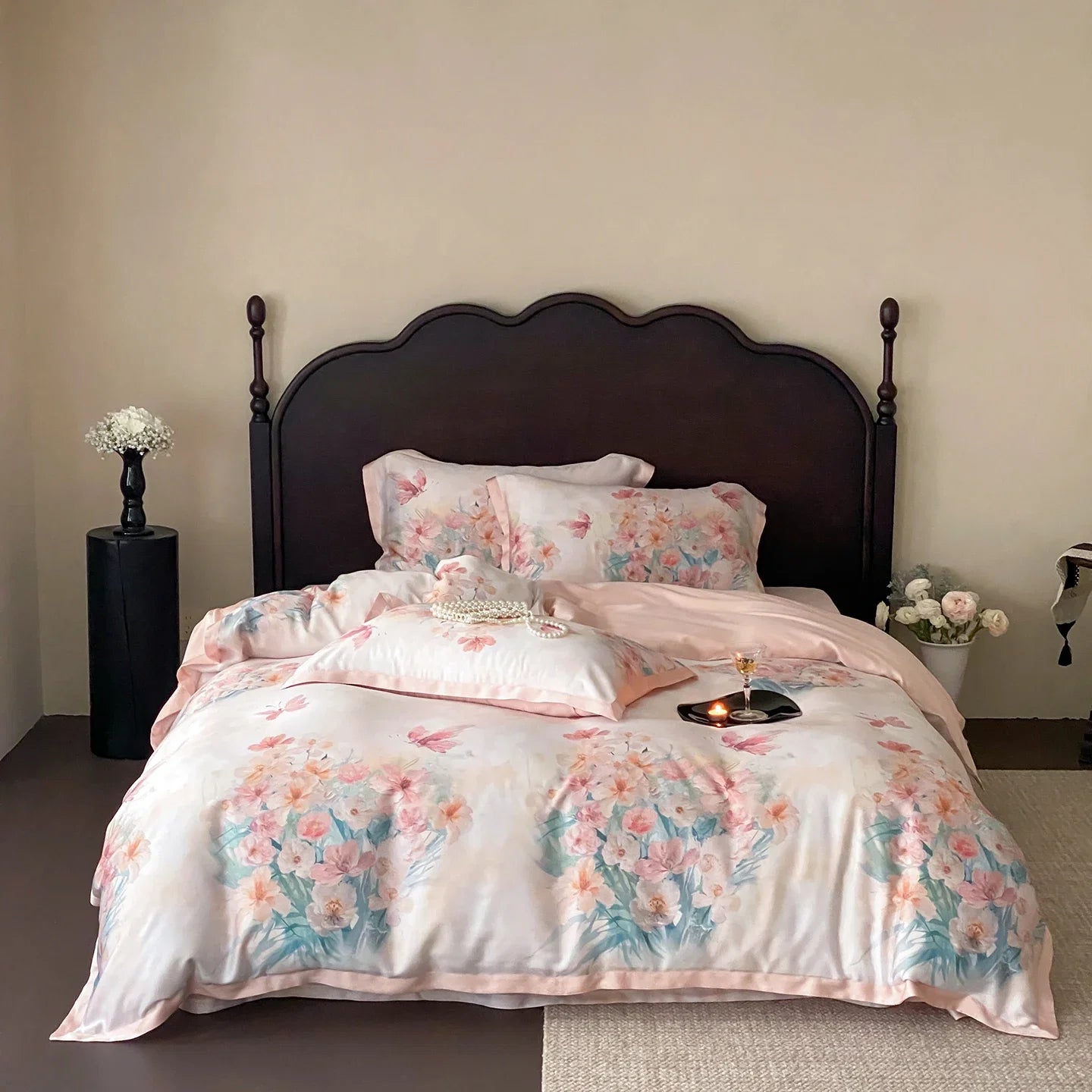 600TC Lyocell Soft Silky Cooling Summer Luxury Bedding Set