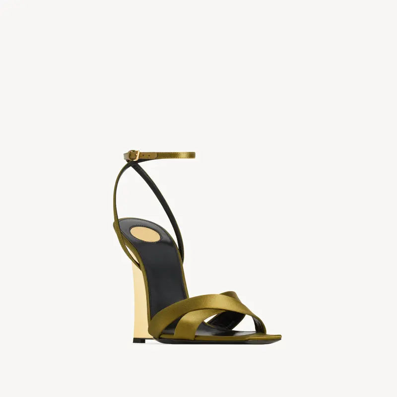 Stylish Cross - Strap Wedge Sandals