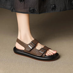 horse leather low Heel