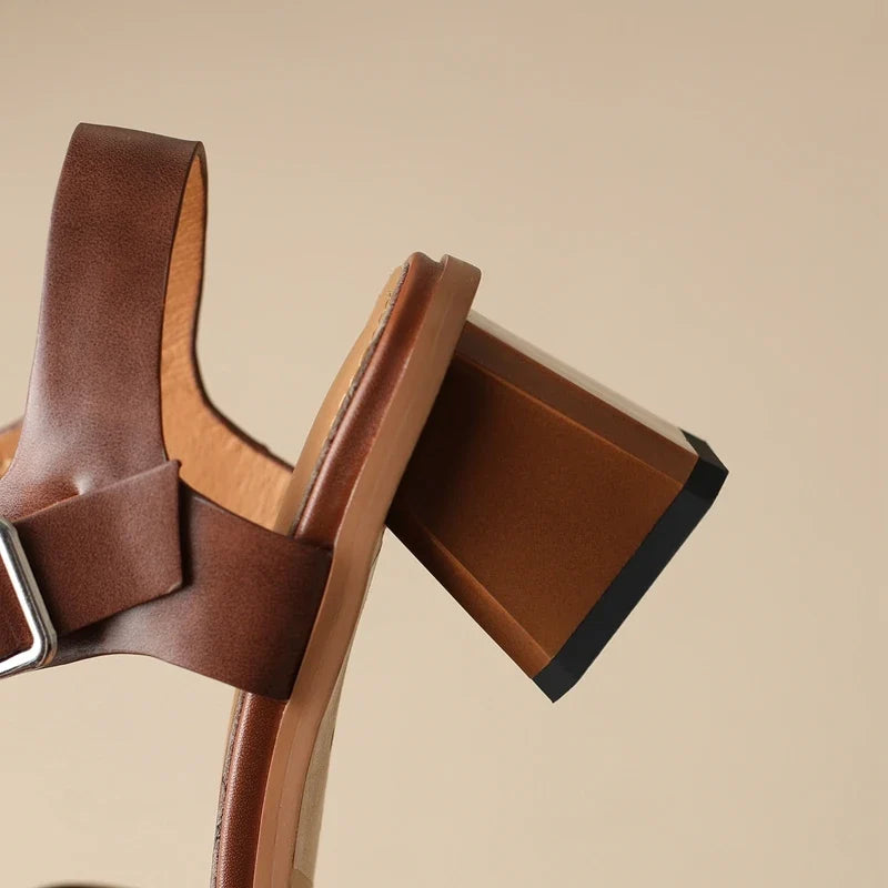 leather cowhide metal belt buckle