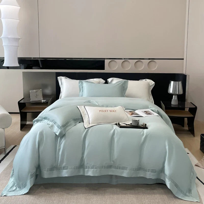 4Pcs Luxury 800TC Lyocell Soft Silky Cooling Summer Bedding Set