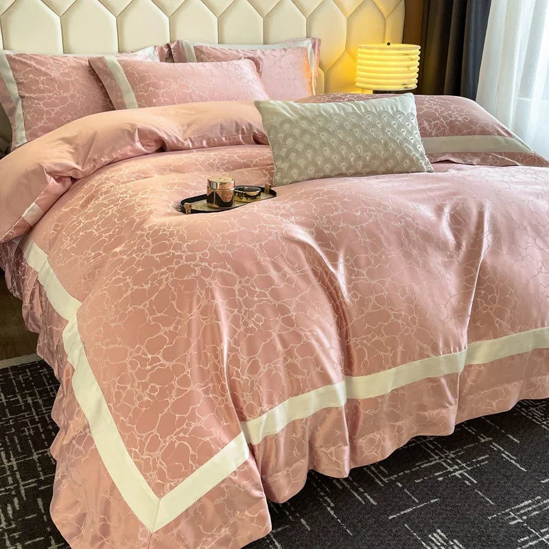 Marble Texture Jacquard Luxury Bedding Set