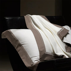 600TC Egyptian Cotton Thickened Brushed Wide Edge Bedding Set