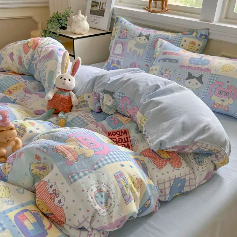 Kawaii Cartoon Bedding Set