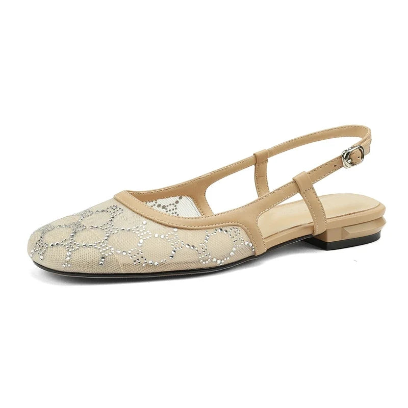 Round Head Sheepskin Low Heel