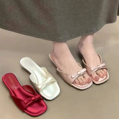 Women Slip On Open Toe Slippers Comfort Daily Soft Sole Beach Vacation Slides Ladies Concise Walking Shoes
