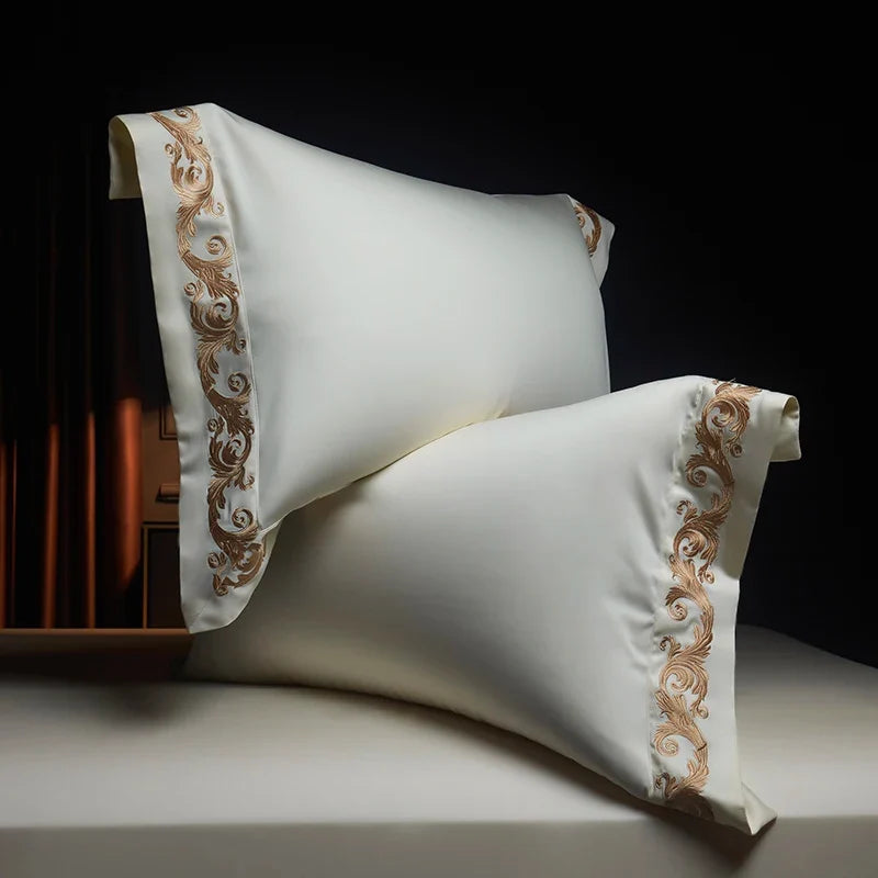 1400TC Egyptian Cotton Luxury Gold Embroidery Bedding Set