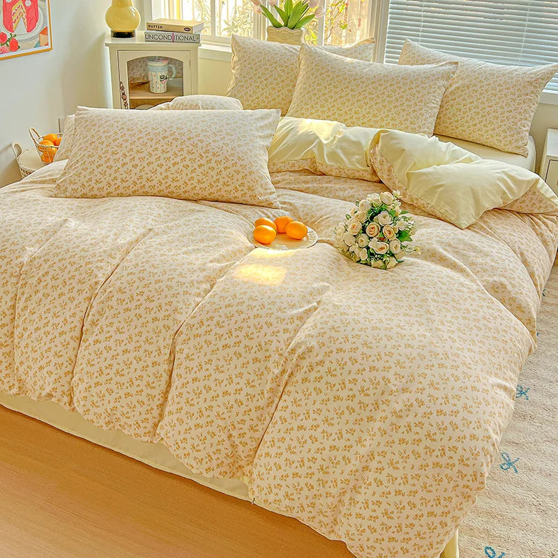 American Pastoral Floral Printed Bedding Set