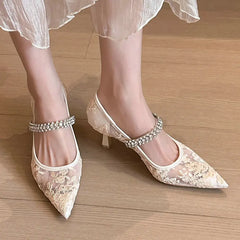 Sexy Lace Pointy High Heel