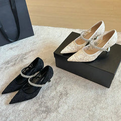 Sexy Lace Pointy High Heel