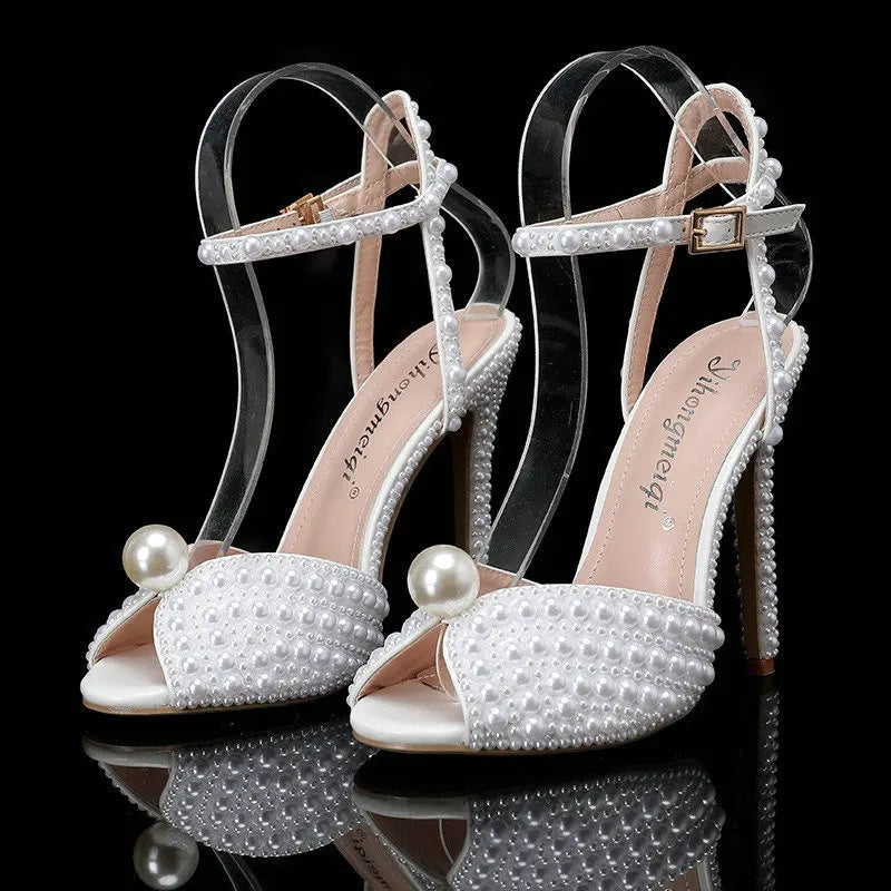 Handmade Pearl High Heels