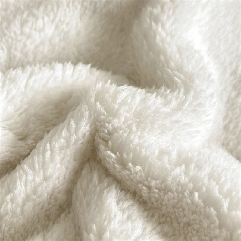 3Pcs Velvet Fleece Fitted Bed Sheet With Elastic Band Anti-slip Adjustable Mattress Cover Thick Warm Bed Cover With Pillowcases