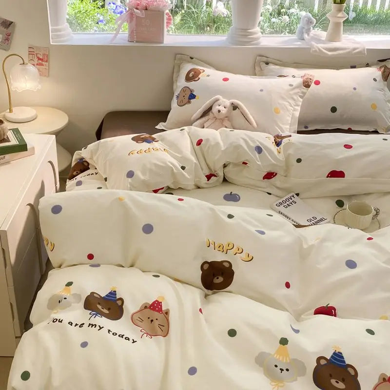 Cool Cars Duvet Cover Set with Zipper Kawaii Boys Girls Bed Sheet Pillowcases No Filler Twin Double Size Cute Bedding Set