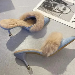 Orelia Denim pointed Toe Heels