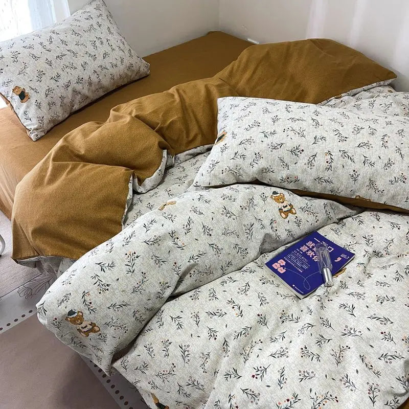 Pink Flowers Bedding Set