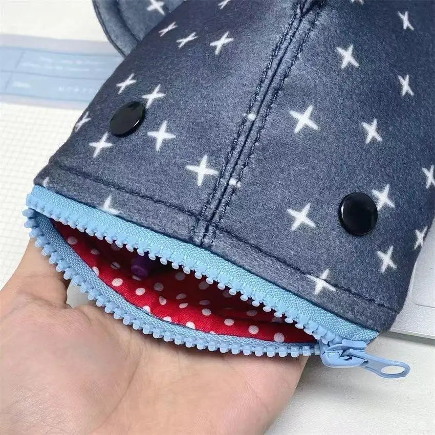 Deep Blue Shark Zipper Pencil Case