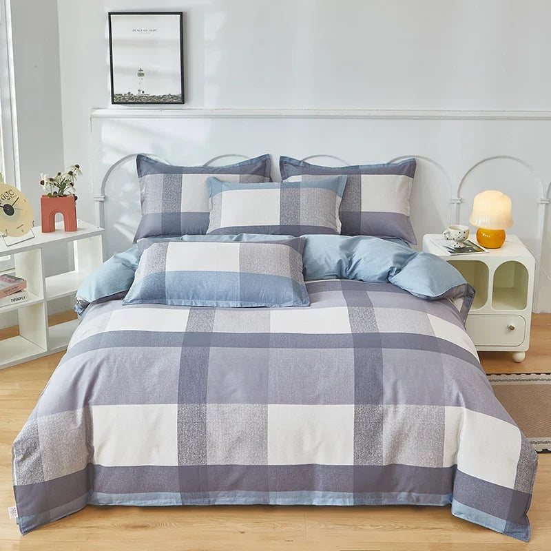 Geometric comforter cover 100%  Minimal 1 piece Cotton Skin-friendly Duvet cover Quilt covers for queen king single size bed