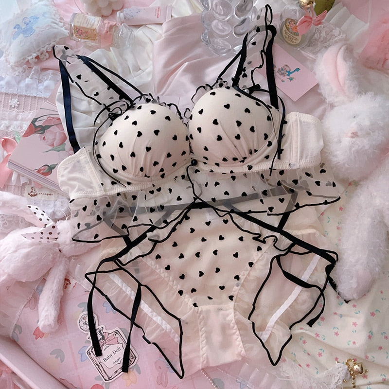 Fairycore Heart Larme Puppen-Dessous-Set
