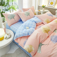 Pastoral Printed Quilt Covers 1PCS All Cotton Soft Comforter Cover Strip Simple Duvet Cover for Single Double Bed of 120 200