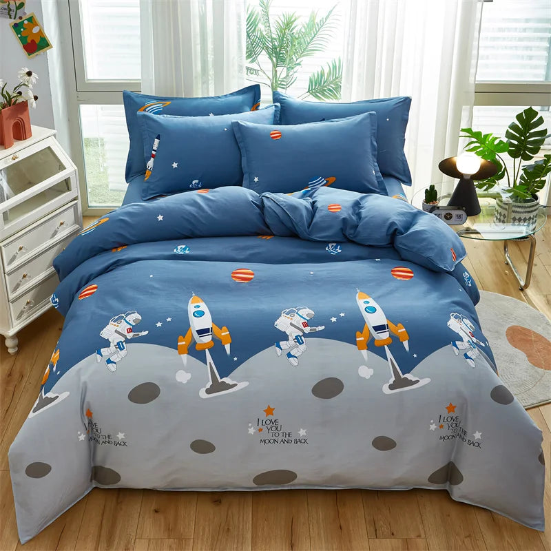 Pastoral Printed Quilt Covers 1PCS All Cotton Soft Comforter Cover Strip Simple Duvet Cover for Single Double Bed of 120 200