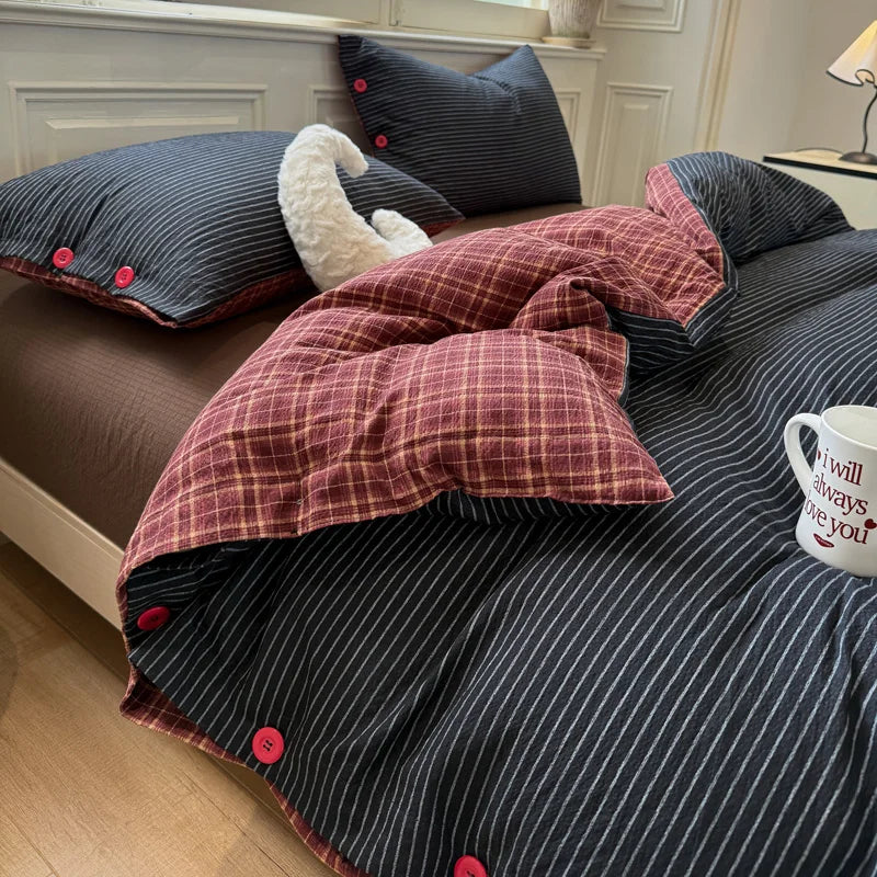 3/4Pcs Minimalist Style Bedding Set