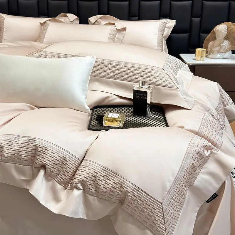 600TC Egyptian Cotton Luxury Embroidery Hotel Style Bedding Set