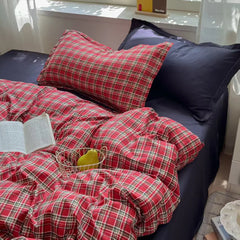 Green Plaid Bedding Set