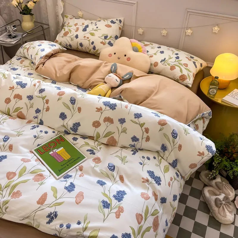 Ins Floral Bedding Set