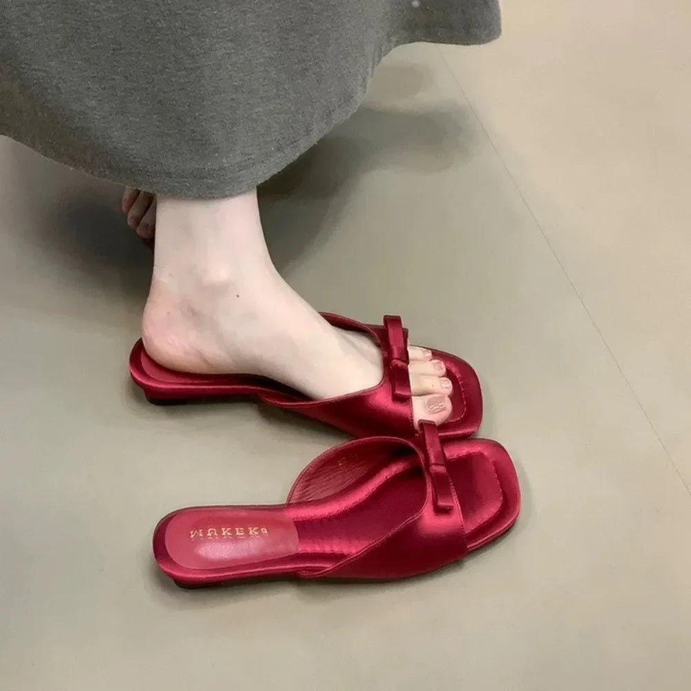 Women Slip On Open Toe Slippers Comfort Daily Soft Sole Beach Vacation Slides Ladies Concise Walking Shoes