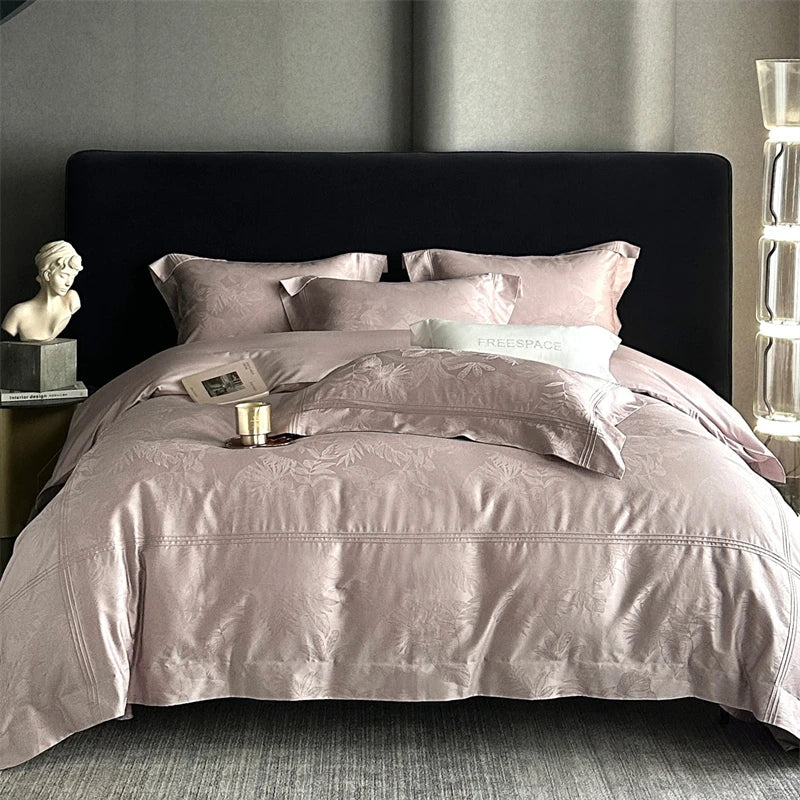 Premium 1000TC Egyptian Cotton Jacquard Luxury 4Pcs Bedding Set