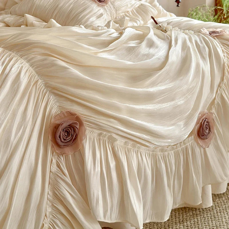 100% Cotton Romantic Princess Wedding Bedding Set