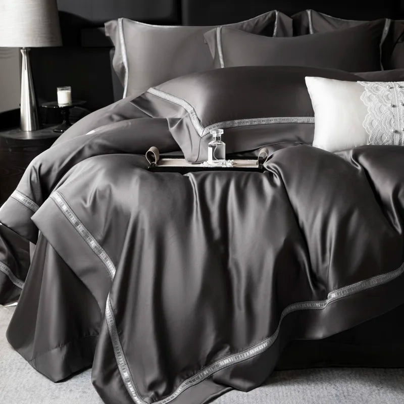 800TC Lyocell Bamboo Fiber Soft Silky Cool Feeling Summer Bedding Set