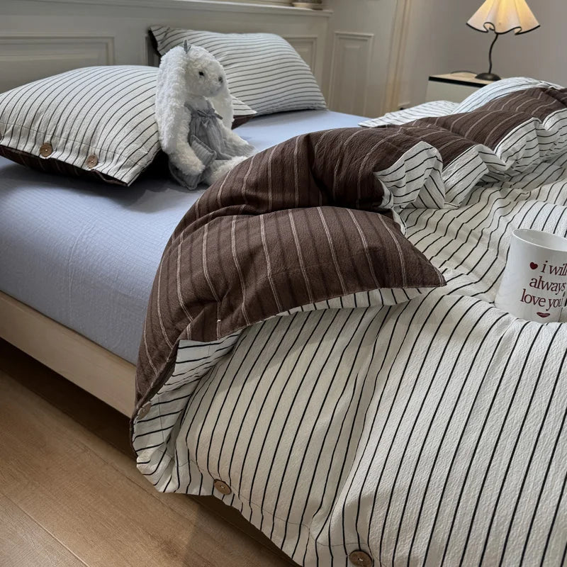 3/4Pcs Minimalist Style Bedding Set