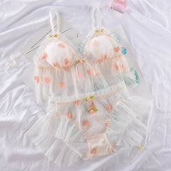Heart Print Lolita Lingerie Set