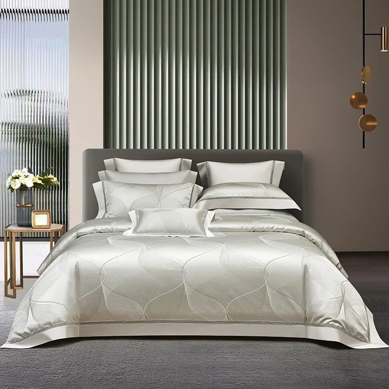 Brocade Jacquard Egyptian Cotton Luxury Bedding Set