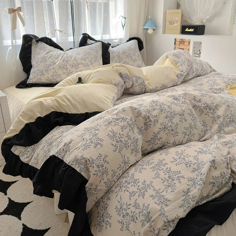Korean Princess Lace Bedding Set