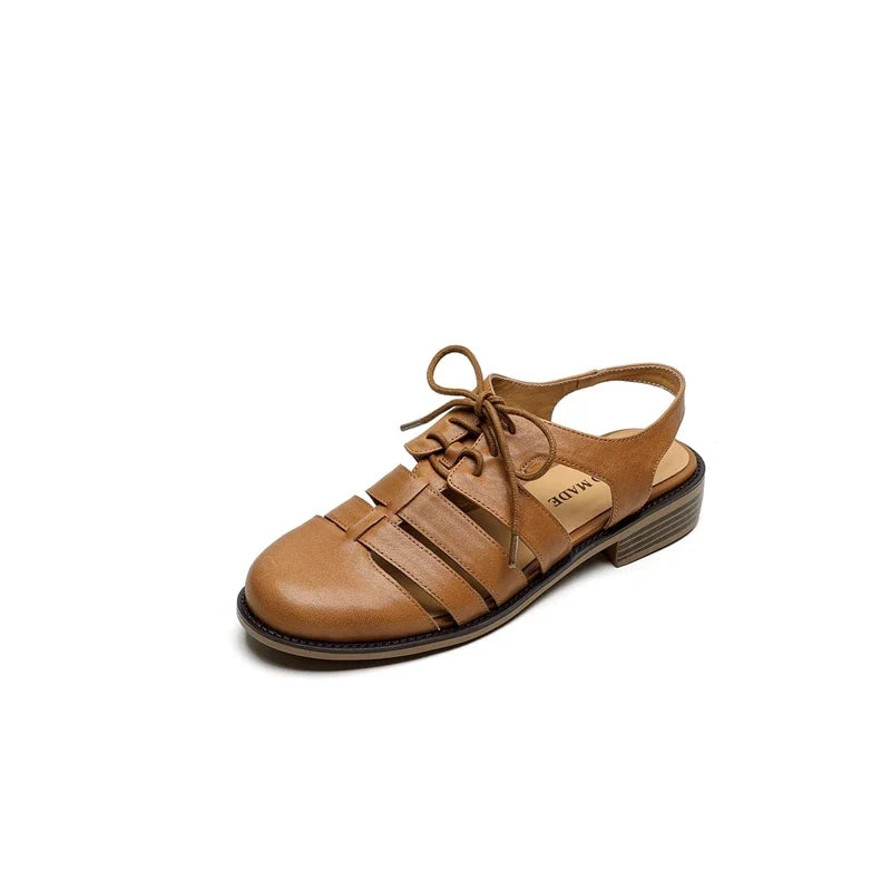 leather cowhide mid Heel