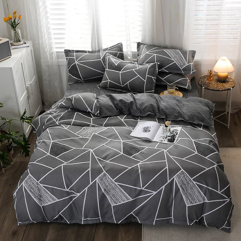 Simple Printed Duvet Cover Single Bed Quilt Cover Geometric Pattern Queen King Size One Comforter Cover Without Pillowcases