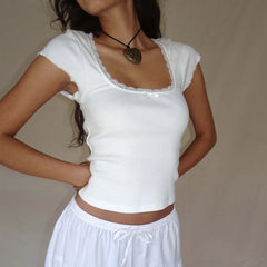 Grind Time Lace Trim Top