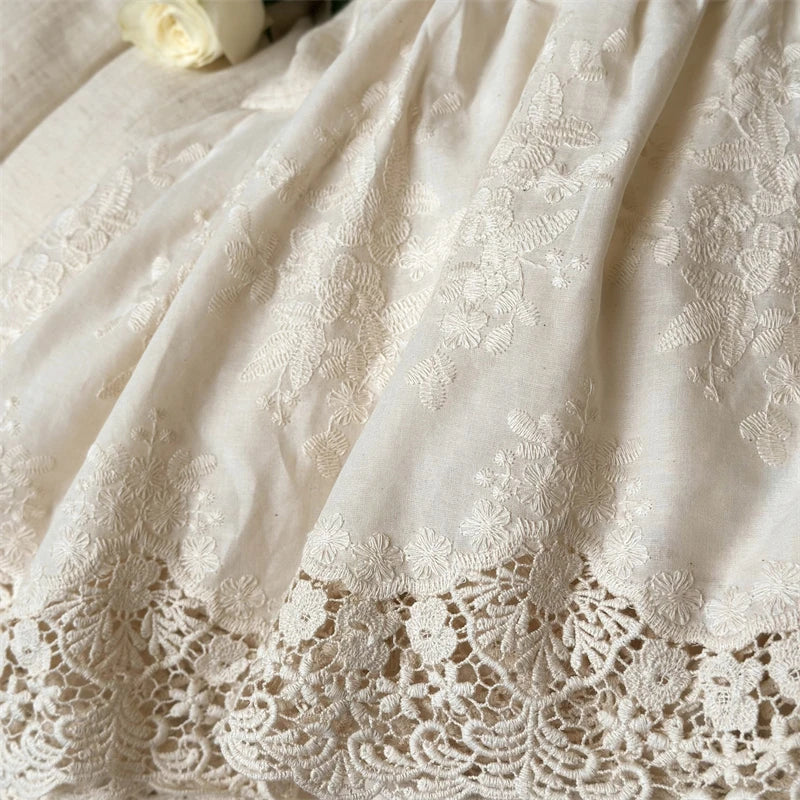 20% Linen And 80% Cotton Large Lace Ruffles Vintage French Luxury Bedding Set