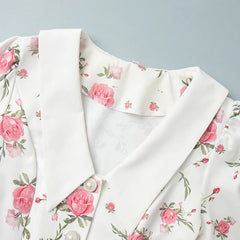 Gweny Puff Sleeves Floral Mini Dress