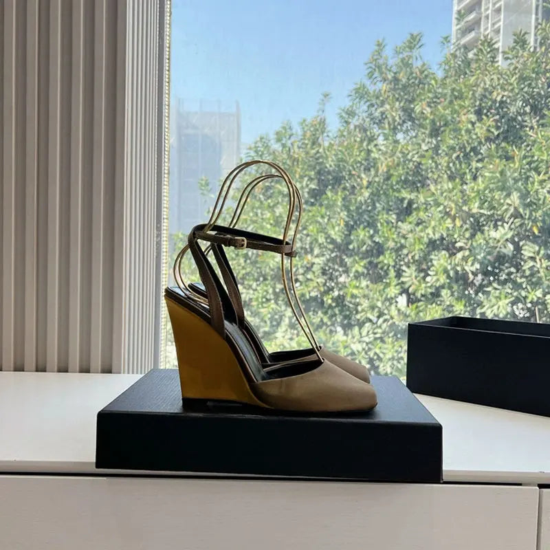 Stylish Peep-Toe High Wedge Heel
