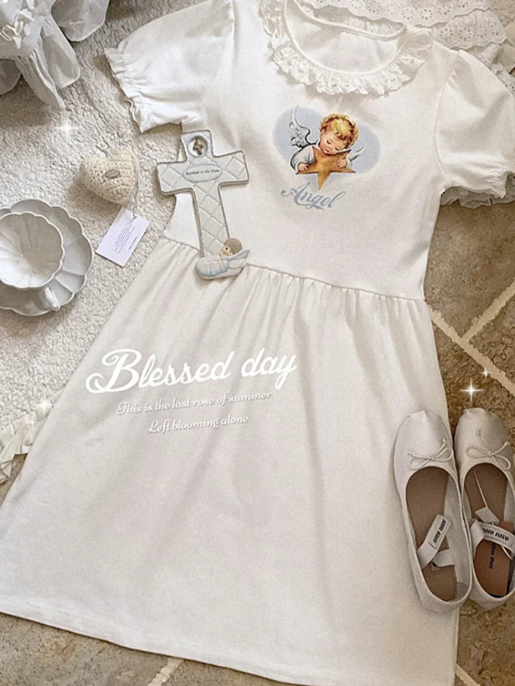 Blessed Babydoll Angelcore Dress