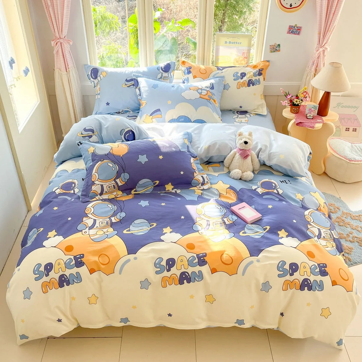 High Quality 100% Cotton Floral Duvet Cover Set Soft Breathable Queen King Bedding Set