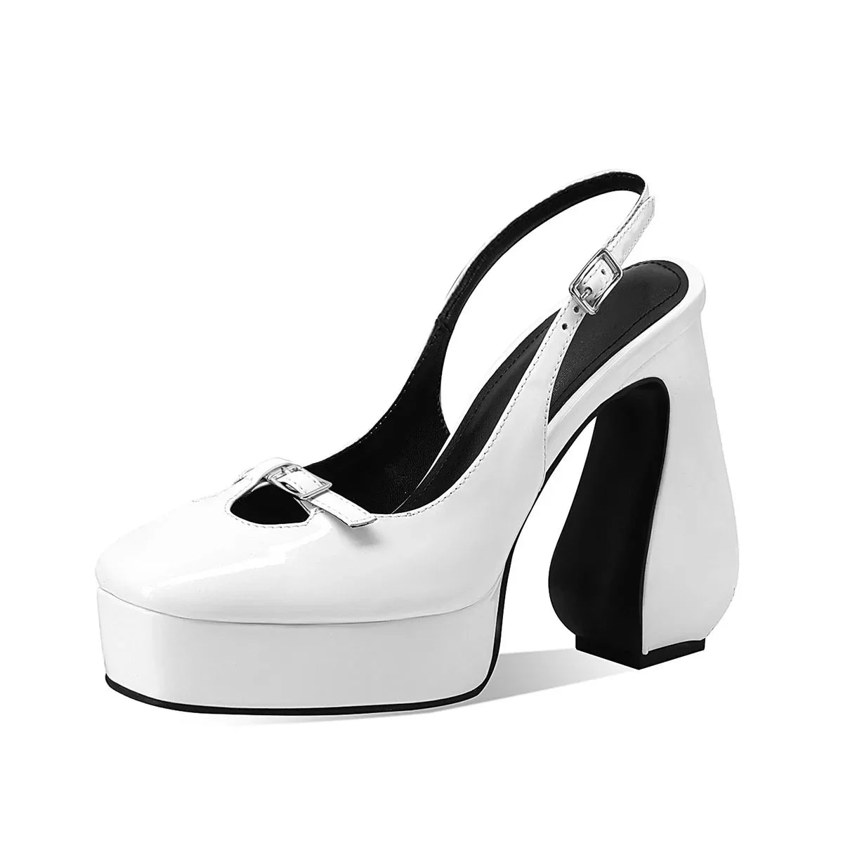 Cow patent leather Platform Sandals