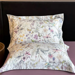 600TC Egyptian Cotton Flowers Butterfly Print Bedding Set