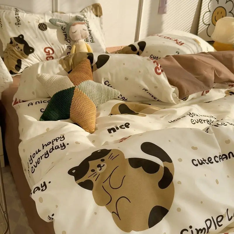 Cute Cat Bedding Set